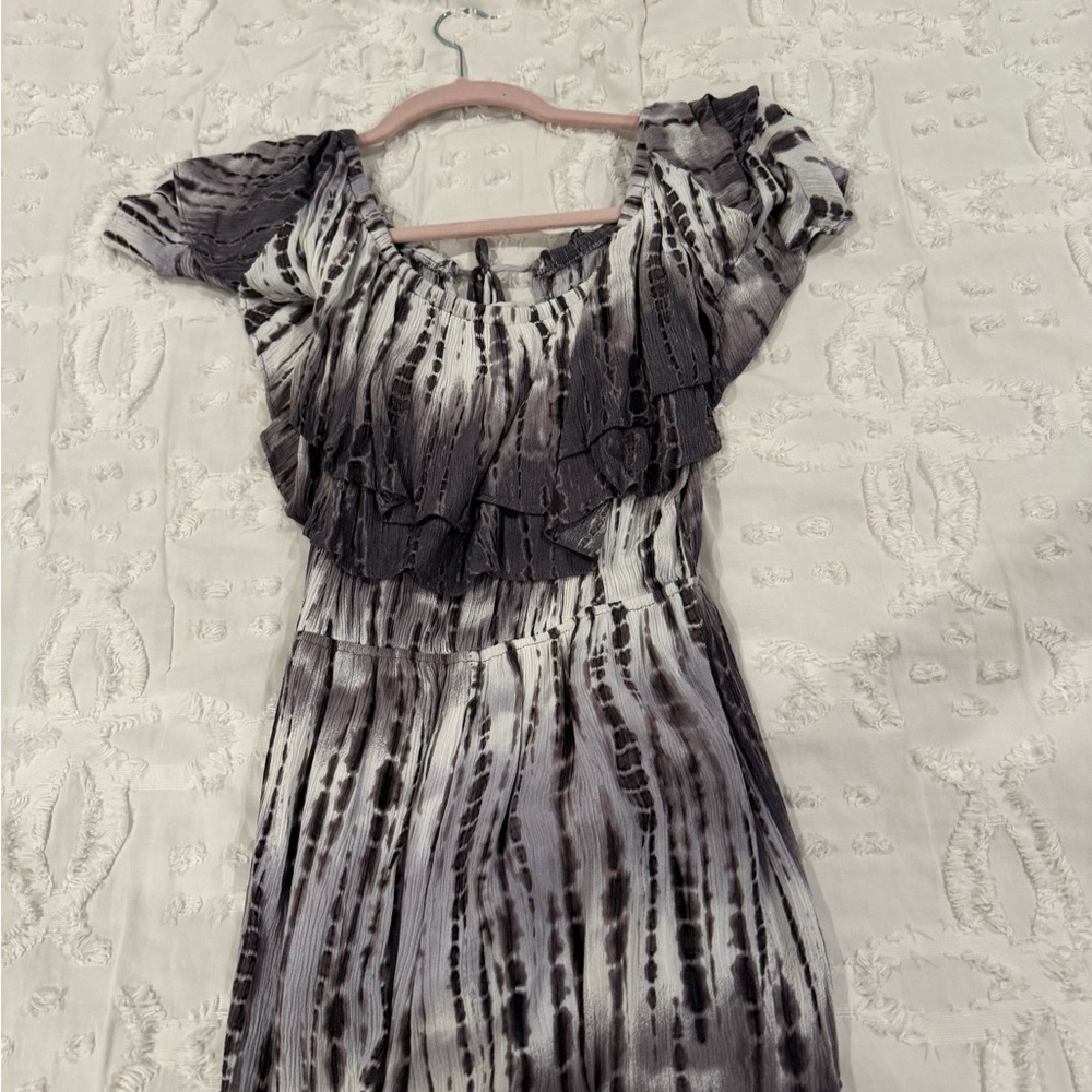 Elegant Black and White Romper